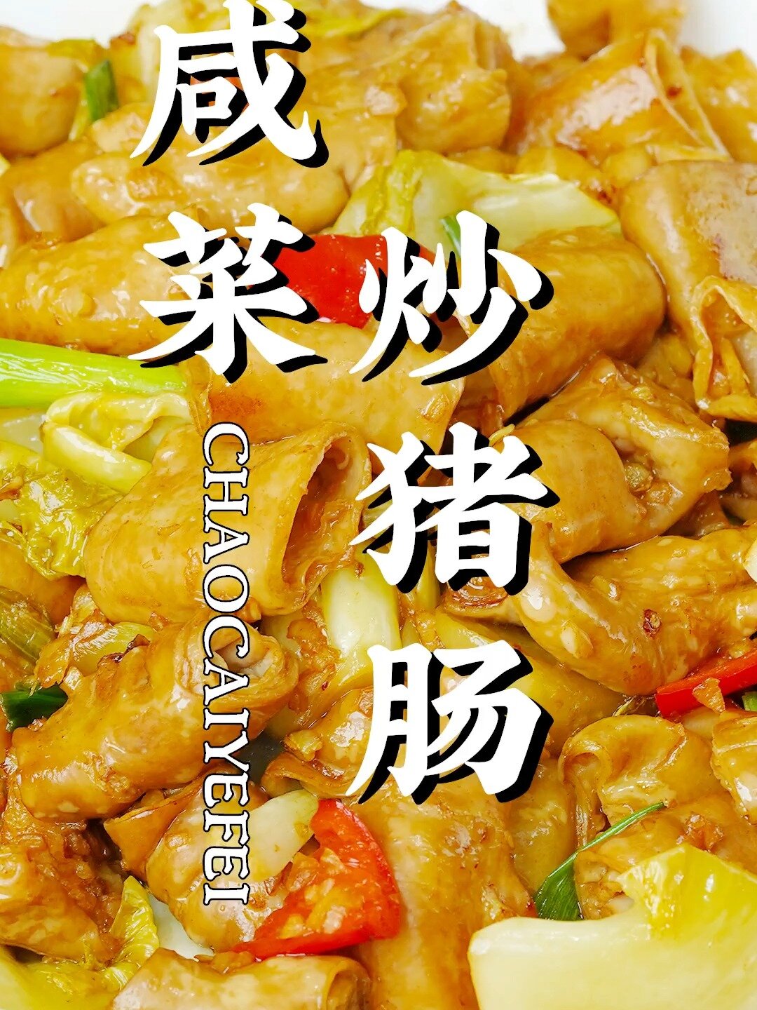 不好吃不要钱的咸菜炒猪肠!