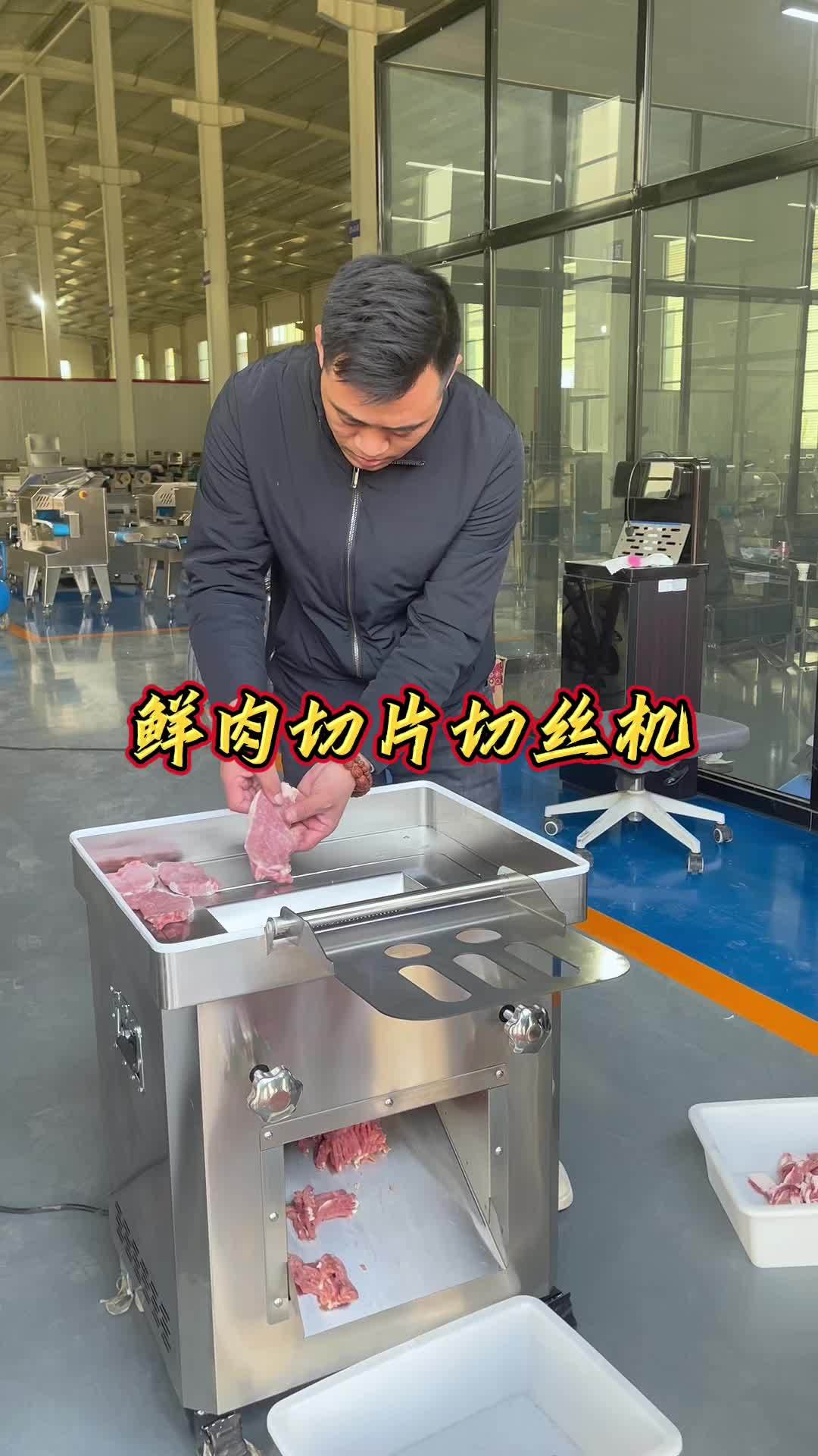 鲜肉切片切丝3.5毫米 肉类加工设备 切肉机 切丝机 切肉片肉丝机 鲜肉切片机