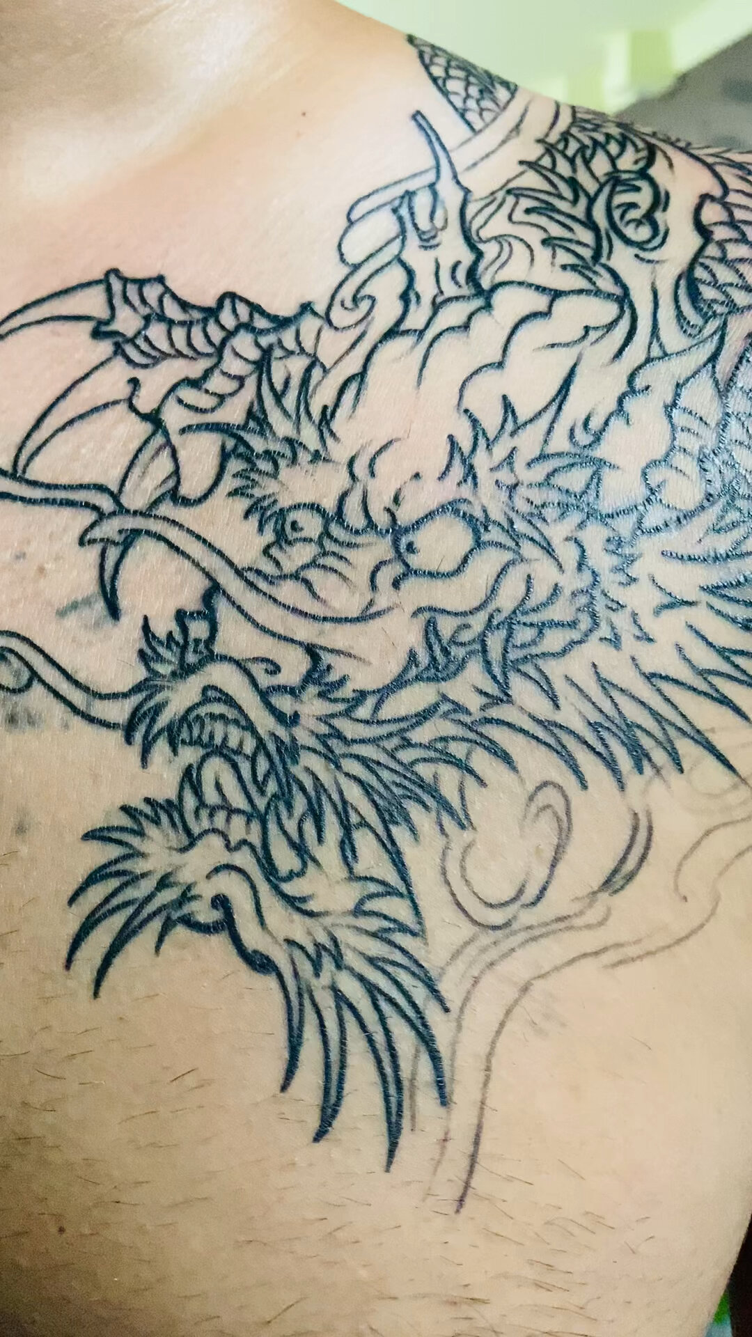 新传统龙纹身