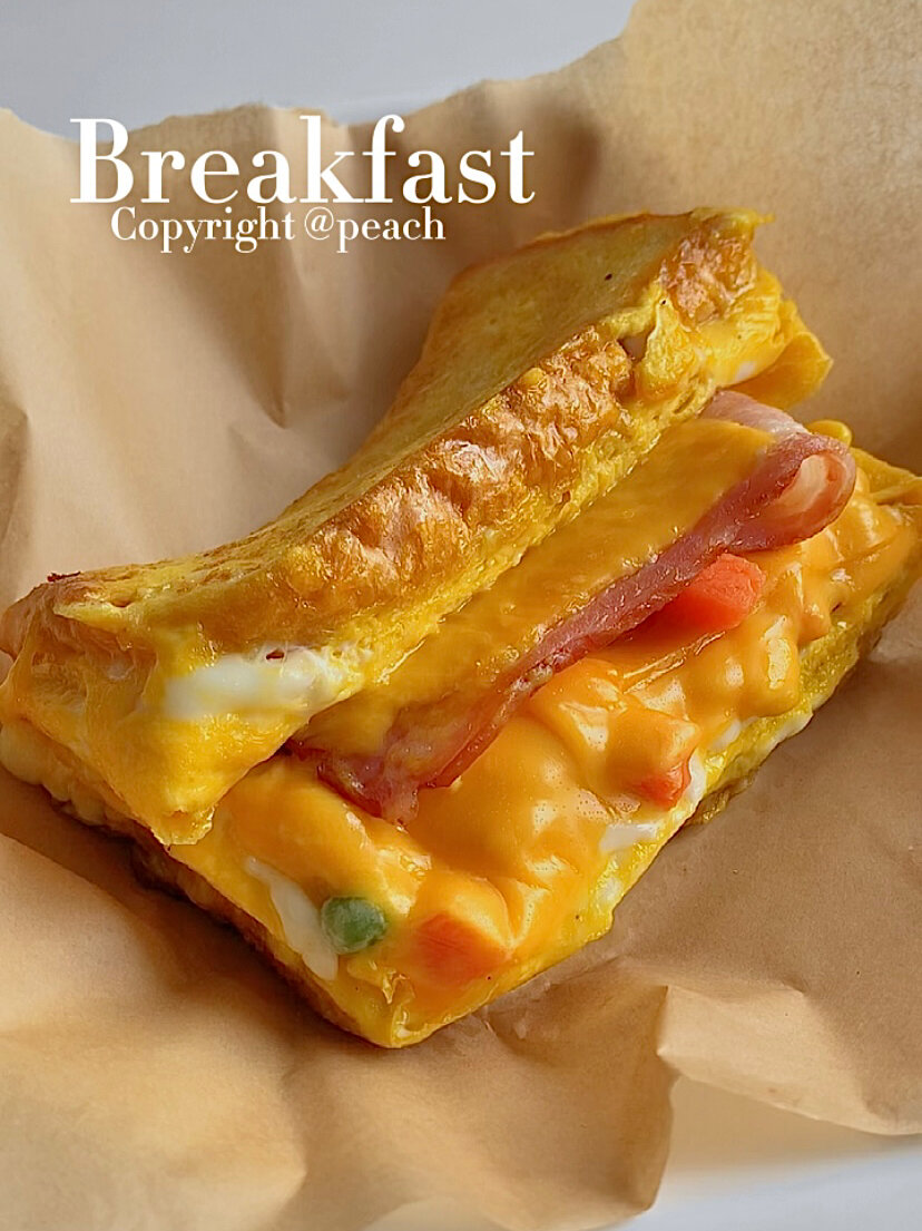 蛋包培根三明治营养美味
