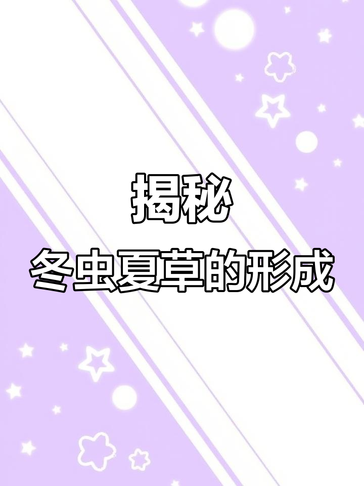 冬虫夏草的奇特生长过程:从幼虫到真菌的转变