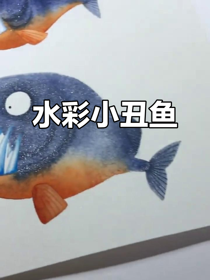 丑萌小鱼水彩画,轻松上手!