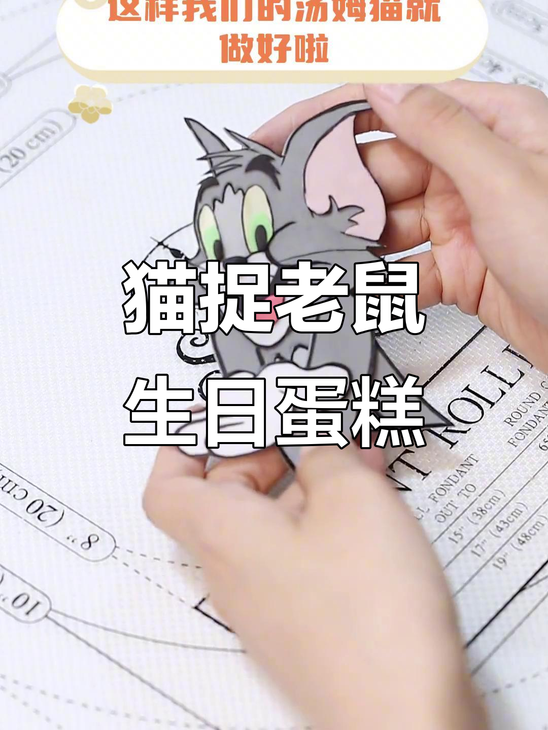 猫和老鼠翻糖蛋糕制作，汤姆与杰瑞大变身！