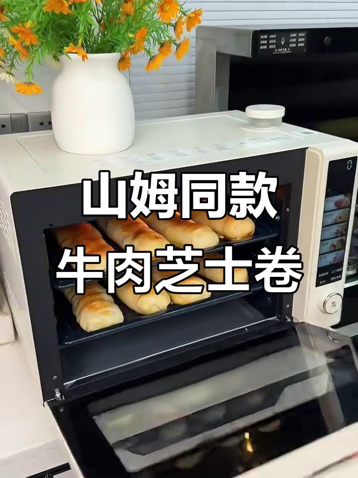 老公复刻山姆牛肉芝士卷，外酥内嫩超绝！