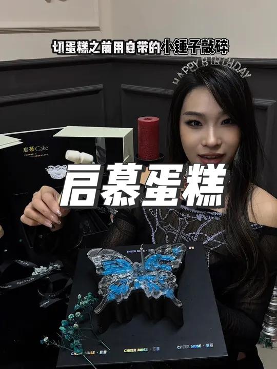石家庄!才100多!蝴蝶蛋糕!好漂亮好酷!启慕 法式蛋糕 仪式感不能少 蝴蝶蛋糕 碎冰蝴蝶