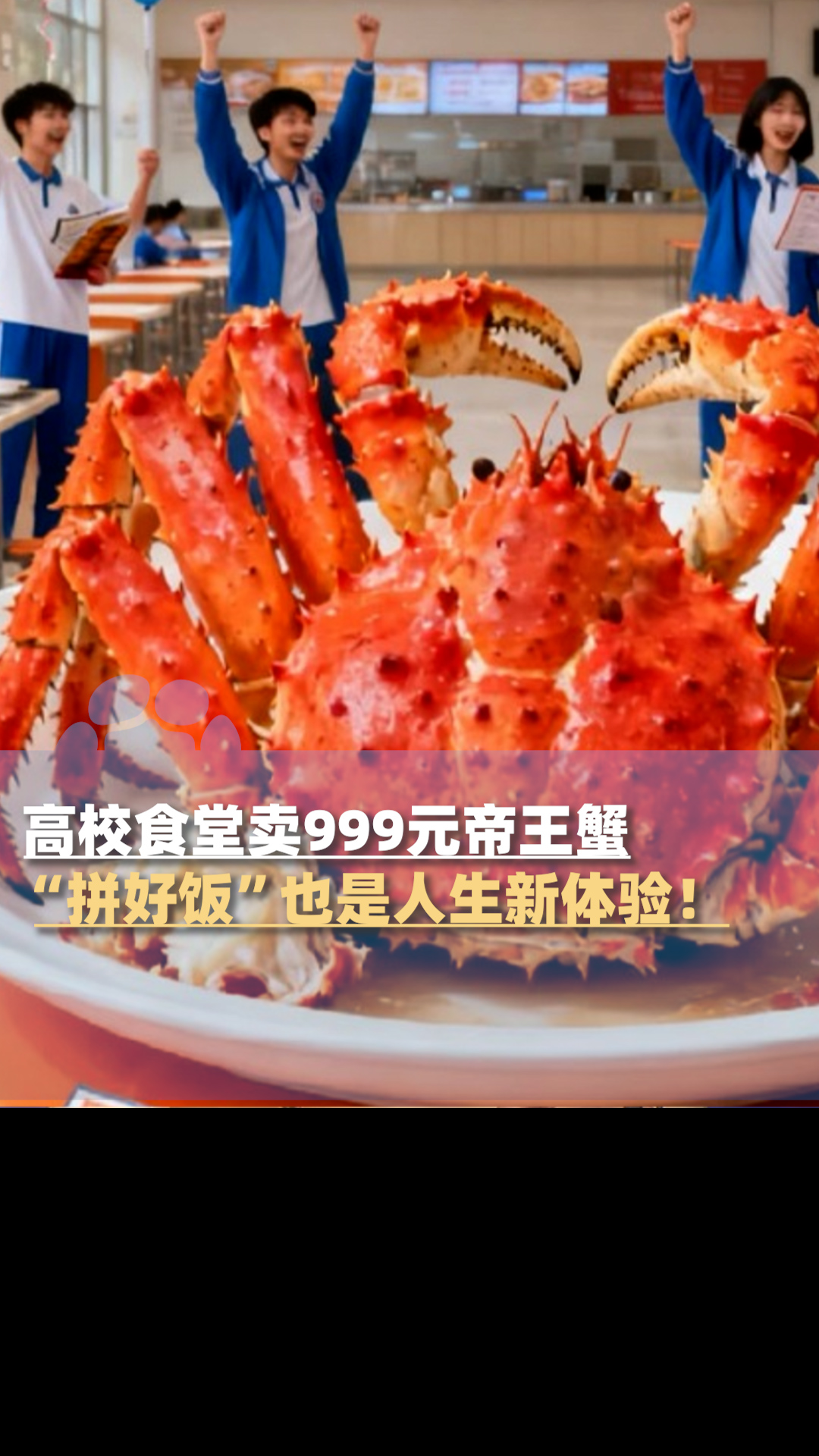 高校食堂卖999元帝王蟹，“拼好饭”也是人生新体验