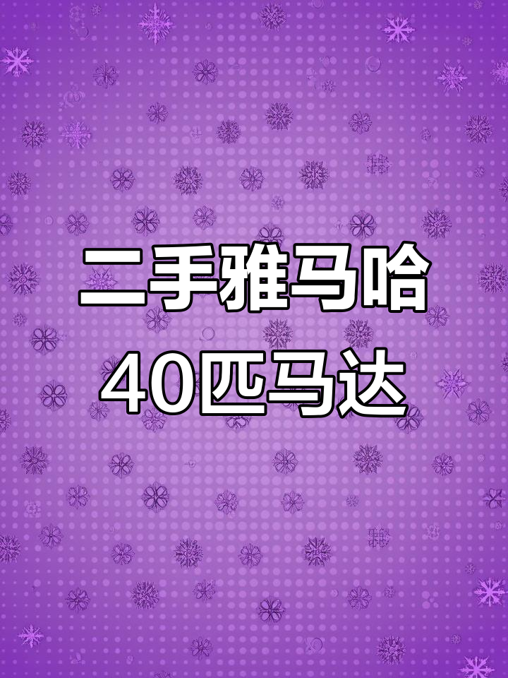 二手雅马哈40匹船外机,快速推进助力钓鱼艇