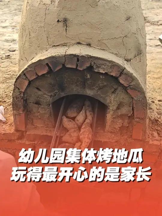 山东一幼儿园组织小朋友集体挖地瓜、烤地瓜,但感觉玩得最开心的是家长,童年乐趣这不就回来了嘛