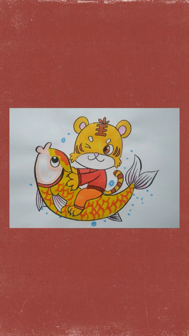 简笔画年年有鱼(余)
