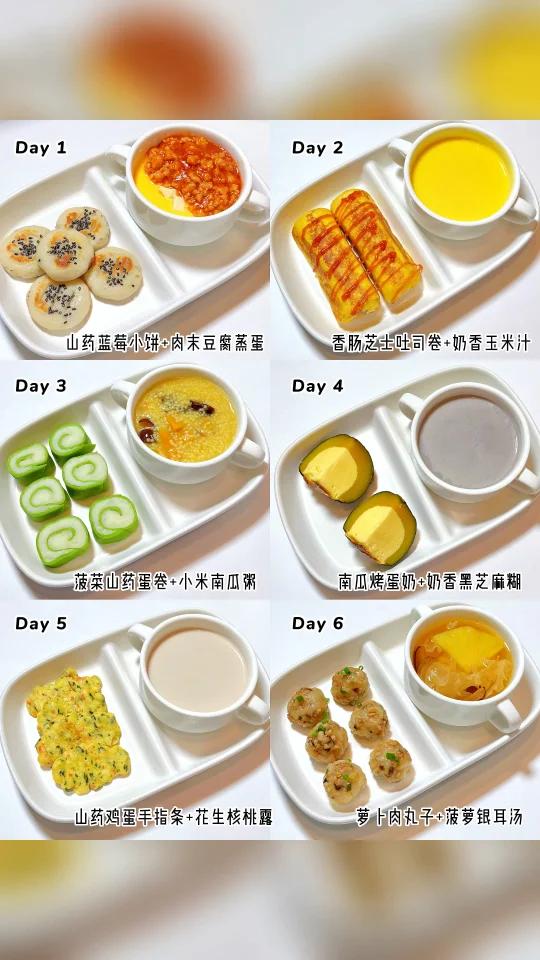 宝宝早餐一周不重样|营养搭配,简单好做