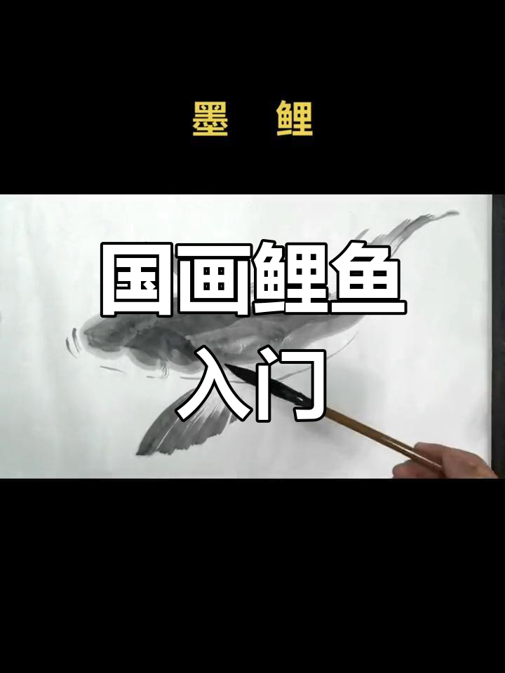 墨里鲤鱼画法,轻松掌握国画技巧