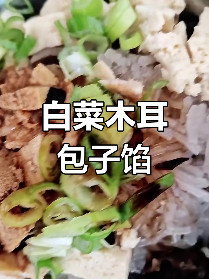 白菜粉条冻豆腐木耳包子馅,简单又美味
