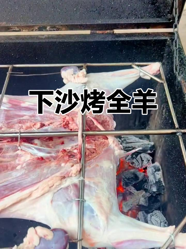 新鲜下沙烤全羊,外酥内嫩,野养新疆羊肉大揭秘
