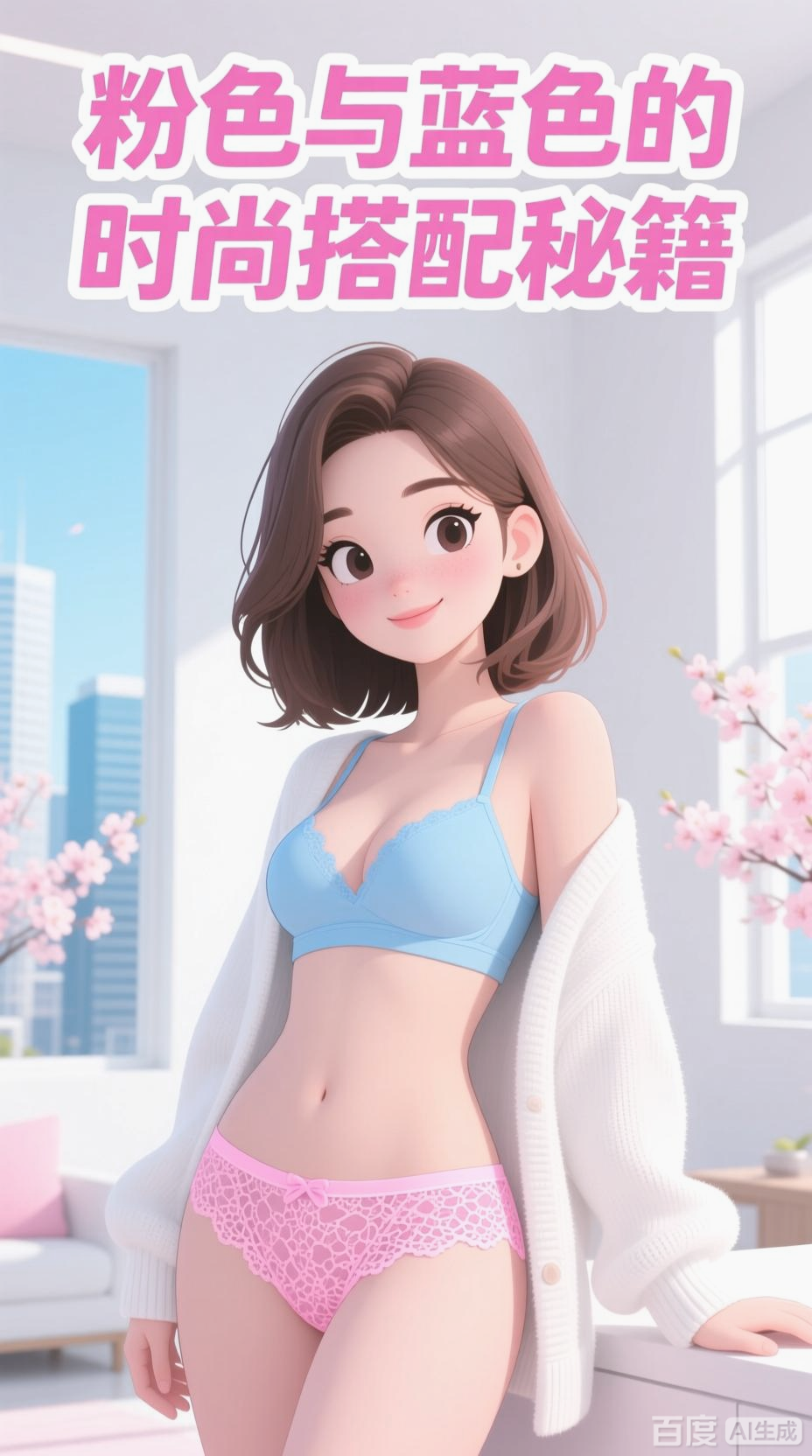 粉色与蓝色的时尚搭配