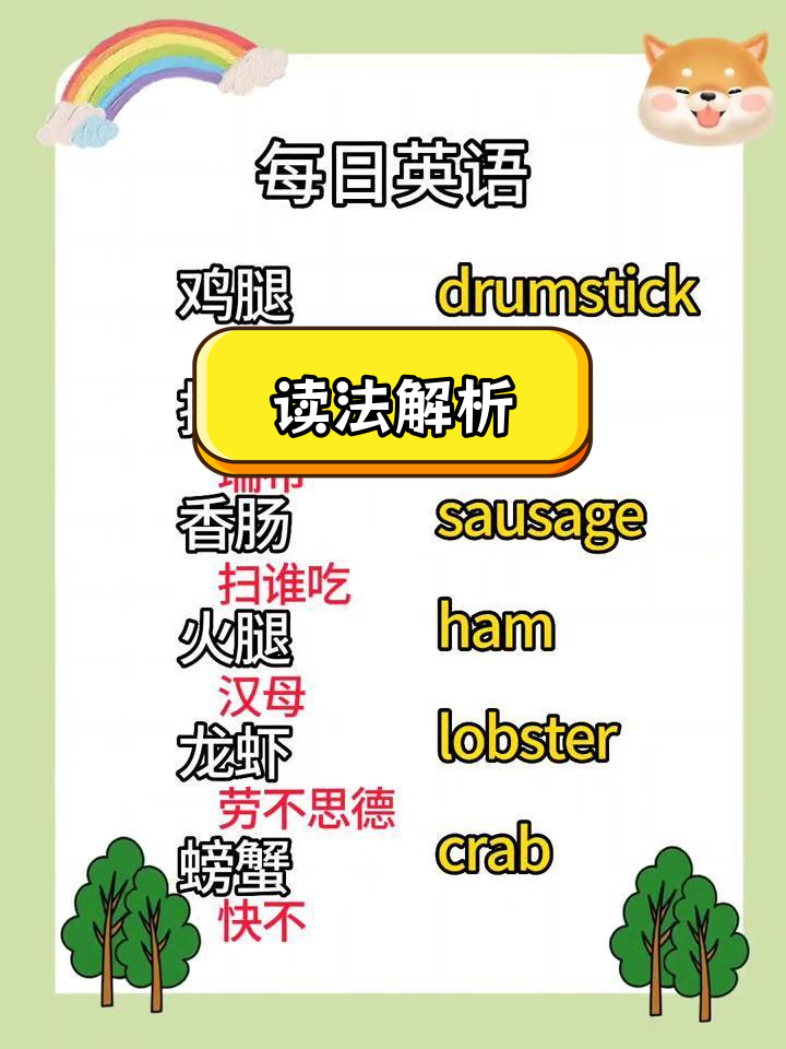 英语中如何读“鸡腿”