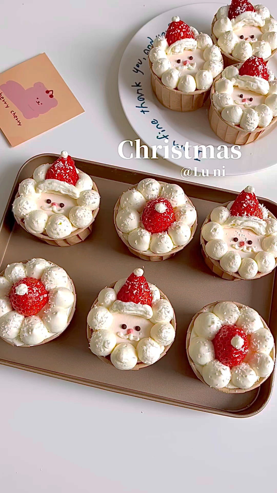 零失败圣诞老人纸杯蛋糕|可爱又好吃