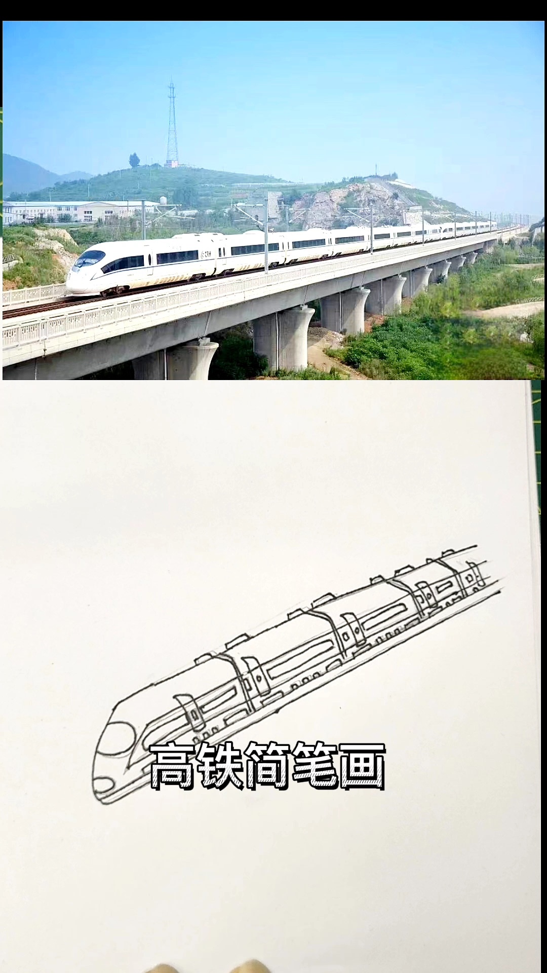 高铁简笔画(写生版)