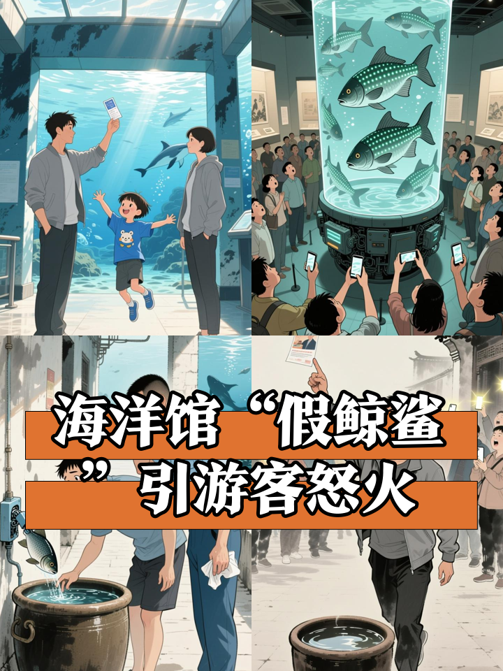 花了近千元,你给我看假鱼?海洋馆里的鲸鲨是机器鱼,游客怒了