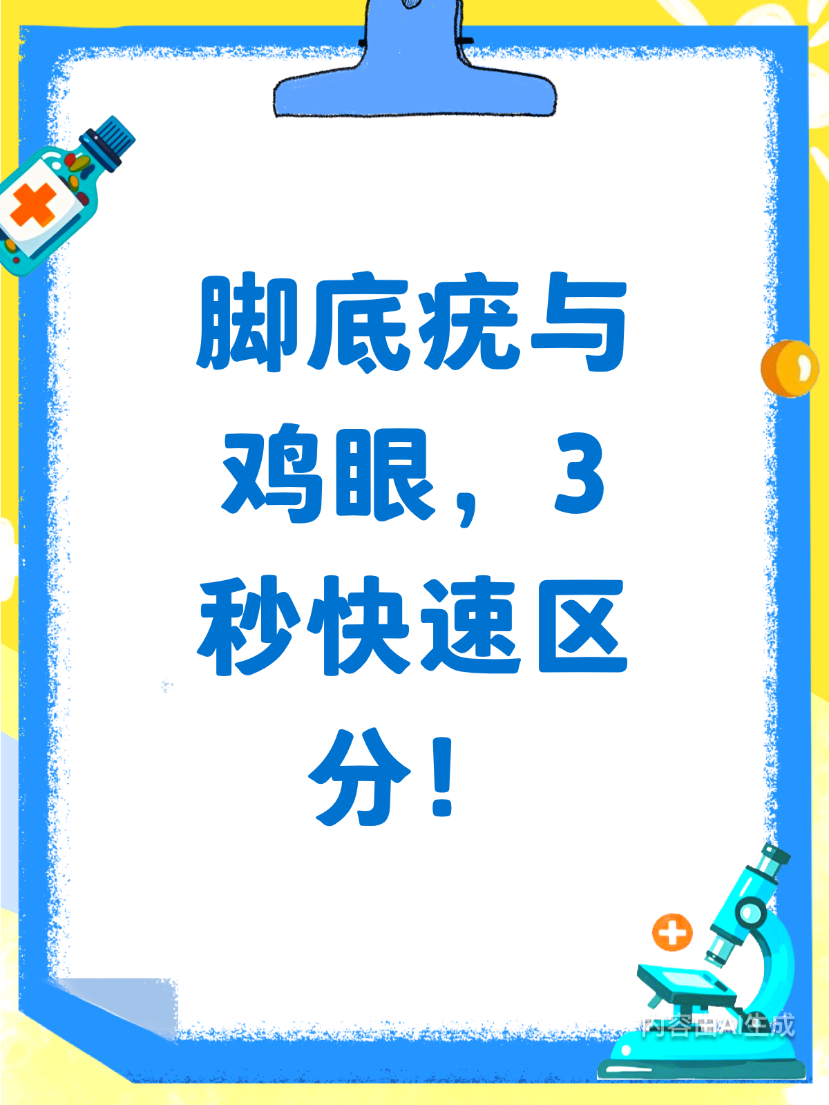 脚底疣vs鸡眼,3秒区分法