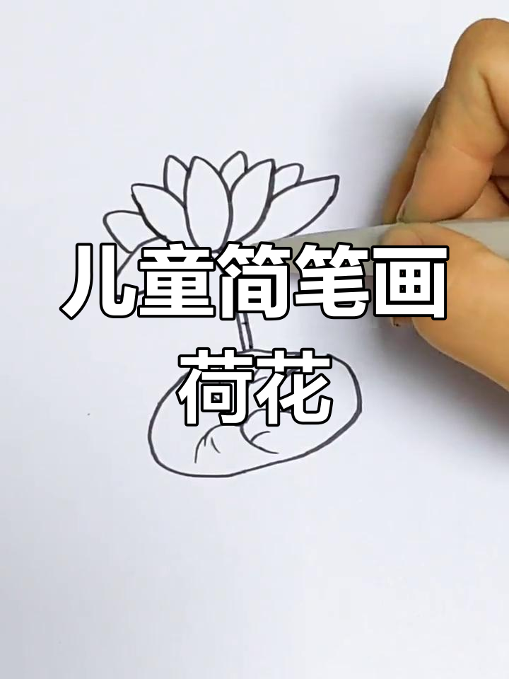 亲子创意画荷花,简单步骤教你轻松画出美丽花朵