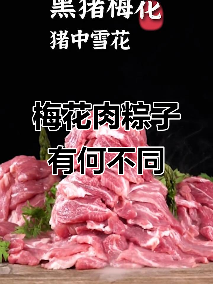 梅花肉粽子与普通猪肉粽子的区别,口感和风味大不同
