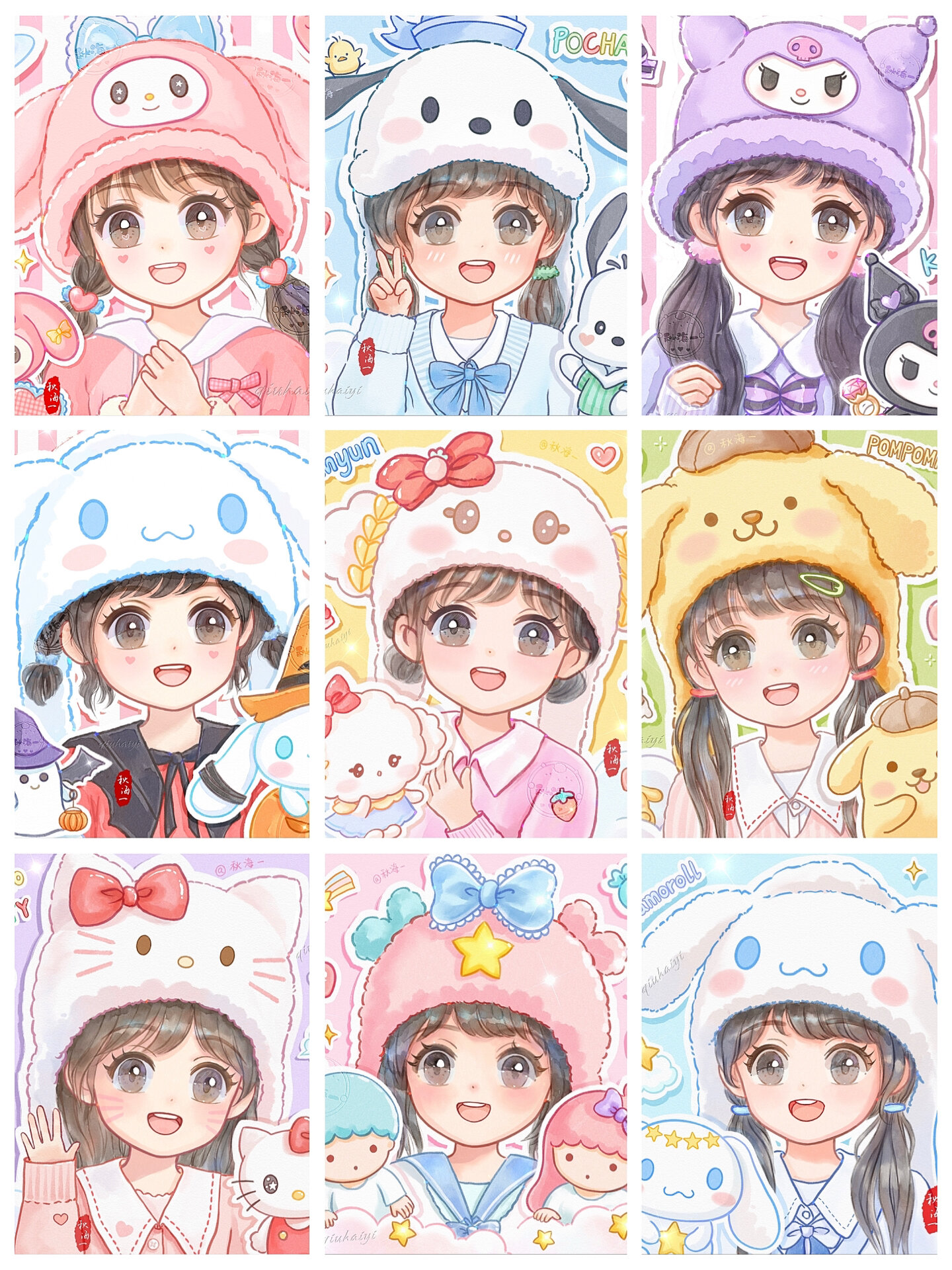 戴帽子的三丽鸥可爱头像合集来啦|闺蜜头像