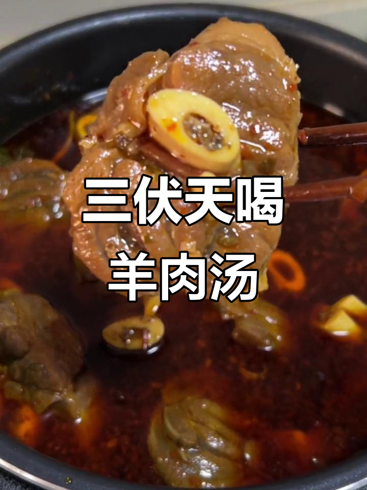 伏天必备羊肉汤,羊小腿腱子肉让你吃不停
