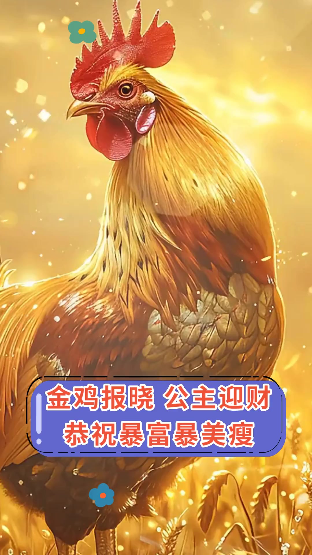 金鸡报晓 公主迎财恭祝暴富暴美瘦