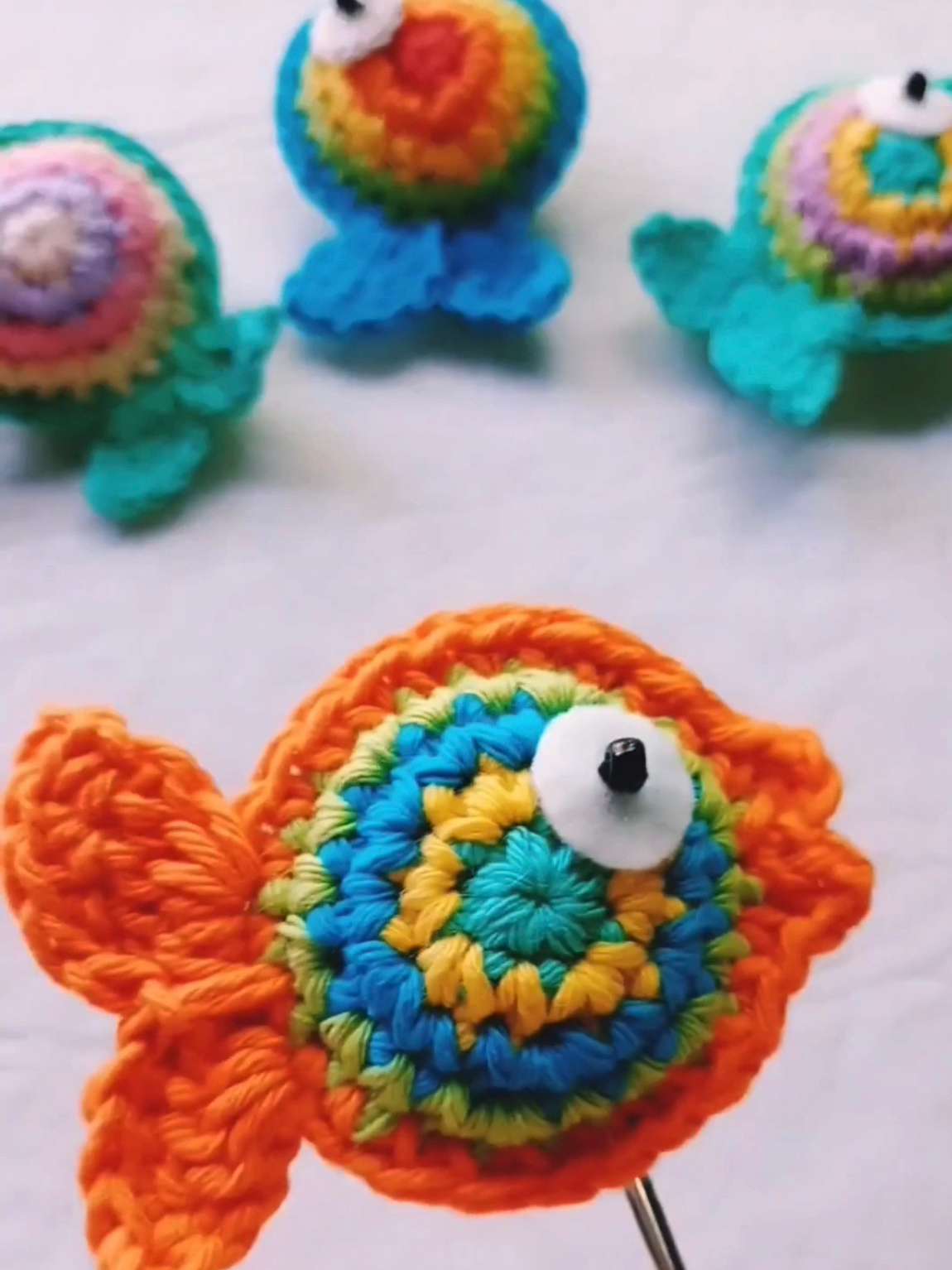 新手系列3:金鱼挂件钩针视频教程