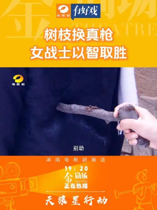 树枝换真伤,女战士以智取胜!《天狼星行动》湖南电视剧频道每天19:20正在热播!