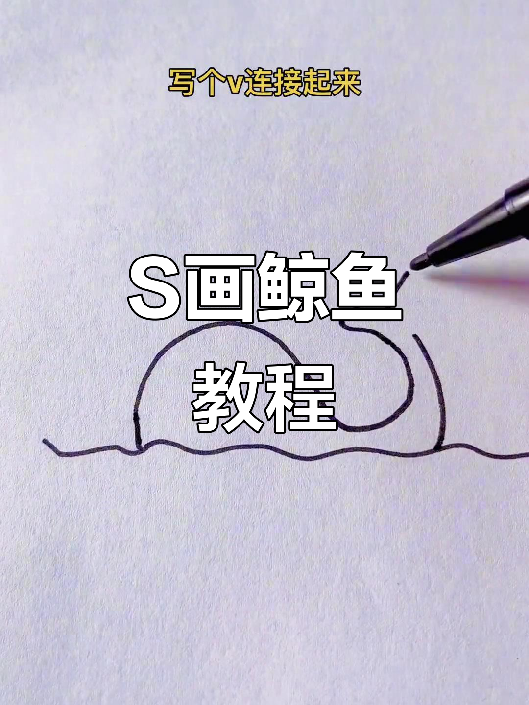用S笔画鲸鱼,简单又好玩!