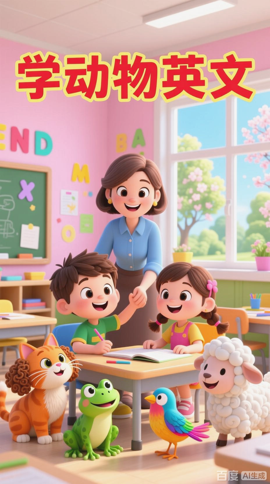 小动物名字英语儿歌动画