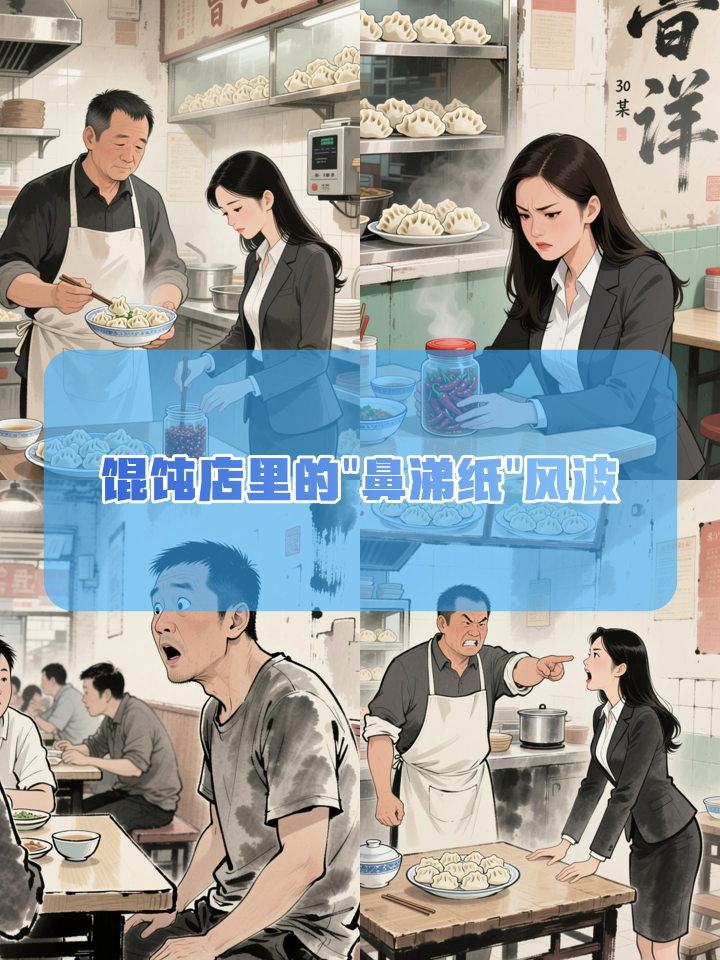 上海馄饨店“鼻涕纸”事件：当素质遇上网络时代