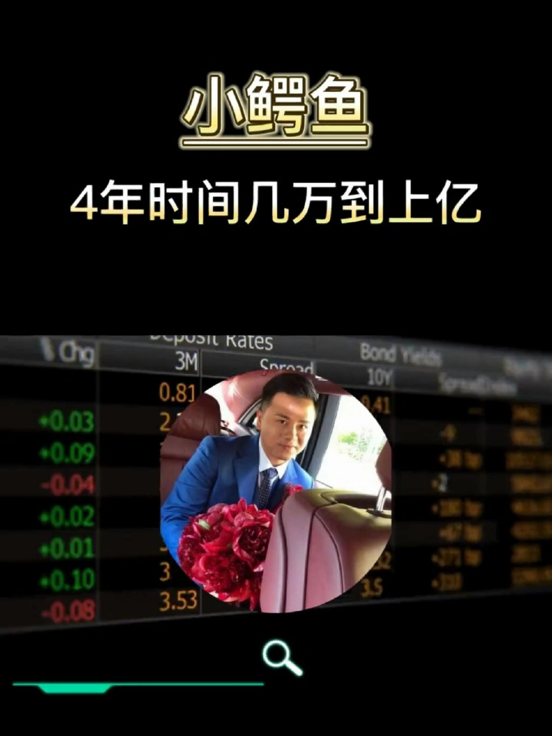 小鳄鱼本名冯伟强,江苏南京人,只用了4年时间,就从几万做到了上亿资产