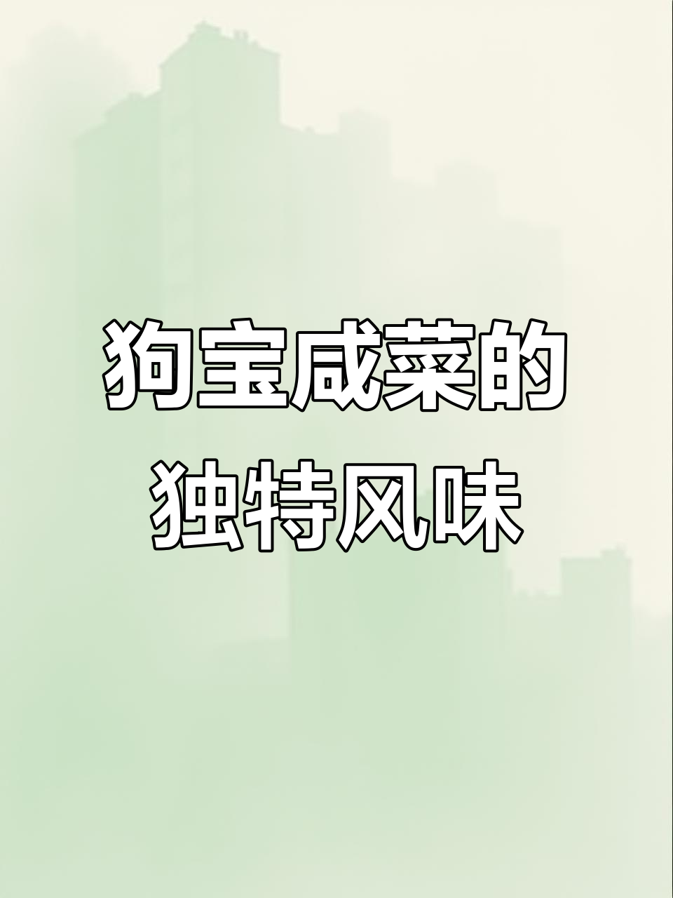 延边特色狗宝咸菜，拌饭下酒两相宜