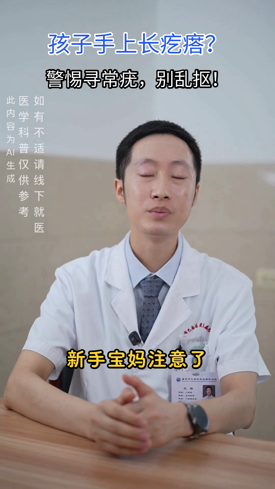 孩子手上长菜花状疙瘩?警惕寻常疣