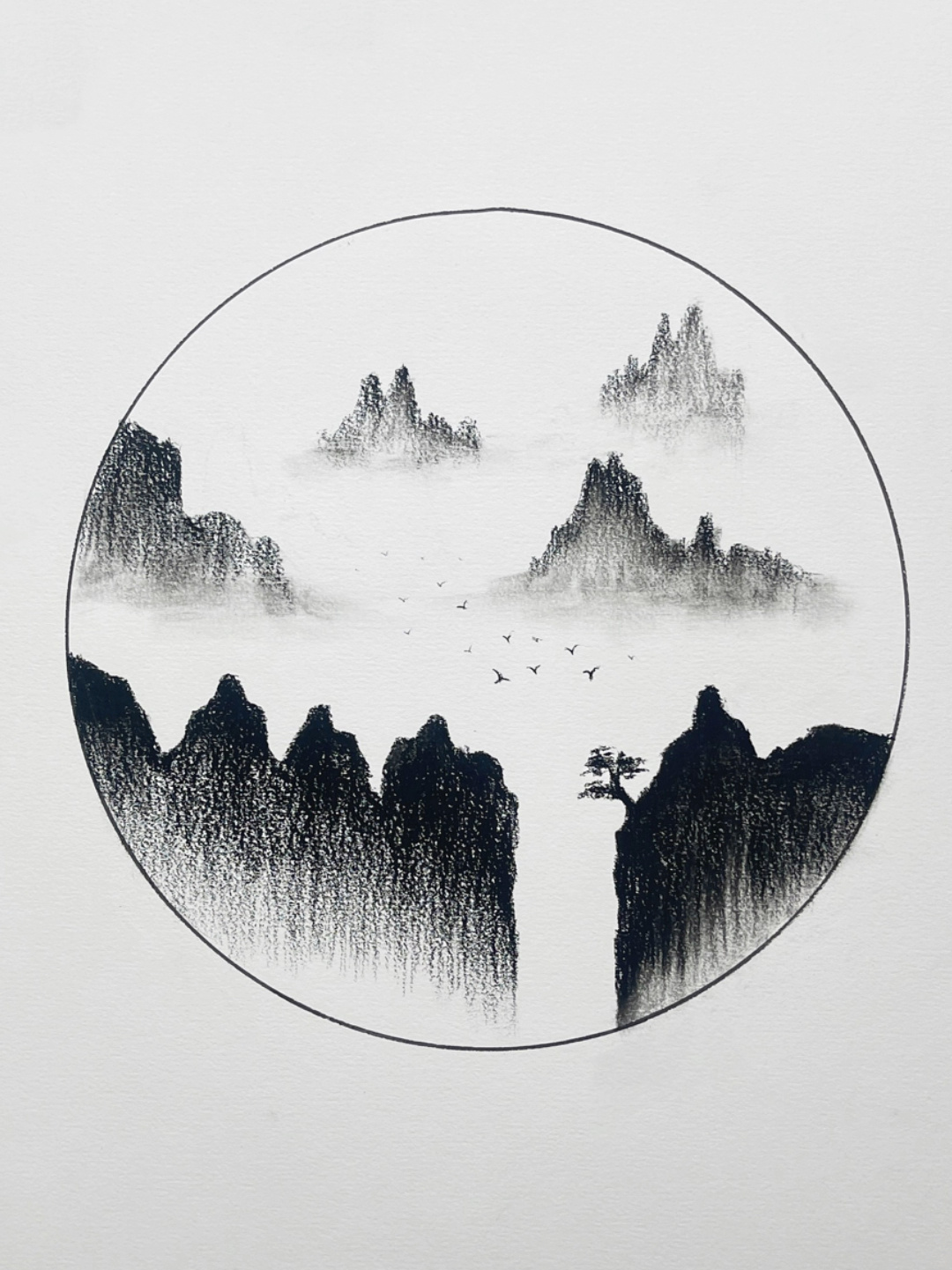 好看更好学的素描山水画!