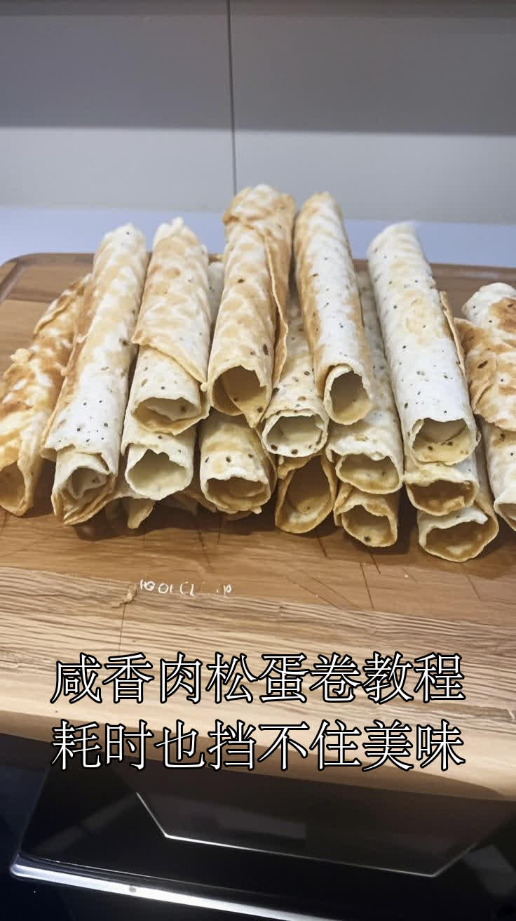 咸香肉松蛋卷教程,耗时也挡不住美味