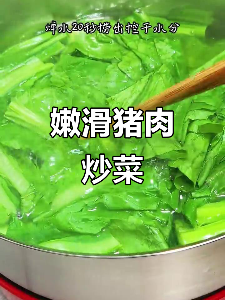 猪里脊肉丝配青菜，简单又美味