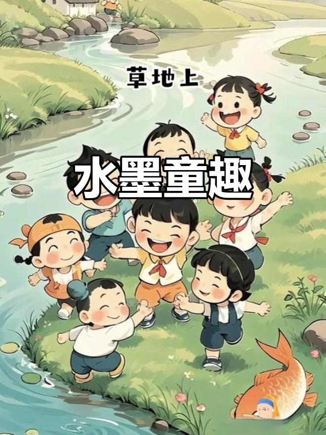 童年水墨画:溪边垂柳与红蜻蜓的欢乐时光