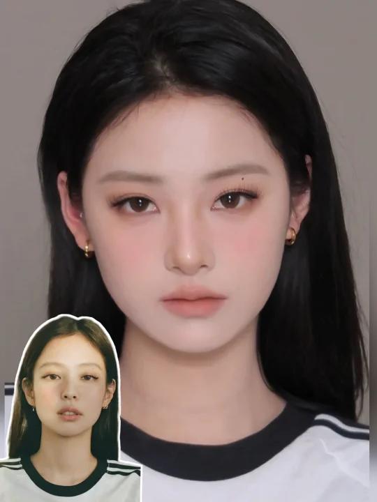 jennie美式复古妆!猫系长相太有慵懒感了