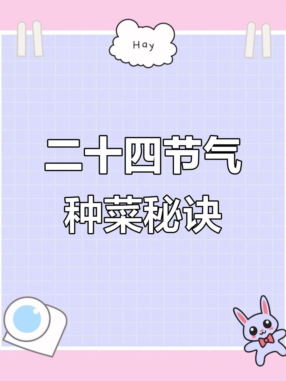 24节气种菜口诀,轻松记住每个节气的种植要点