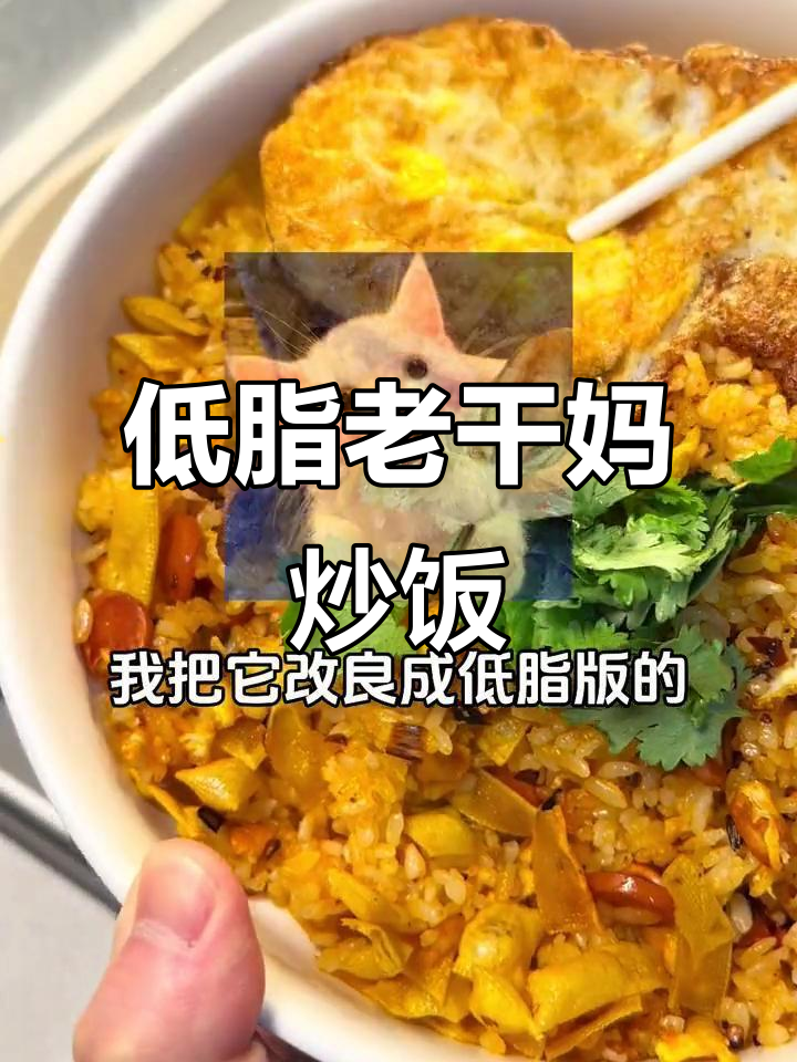 低脂老干妈炒饭,焦香四溢,吃上一口停不下来