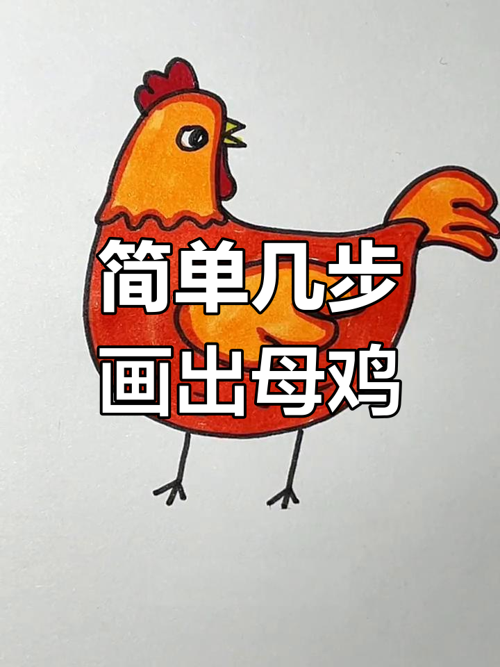 轻松学会画母鸡