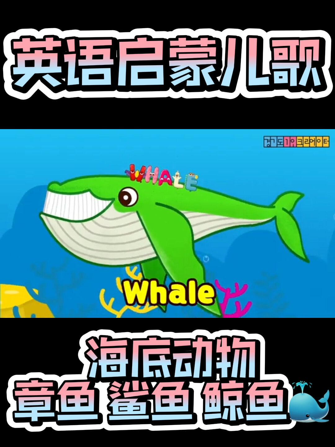 英语启蒙儿歌|海洋动物|章鱼鲨鱼鲸鱼