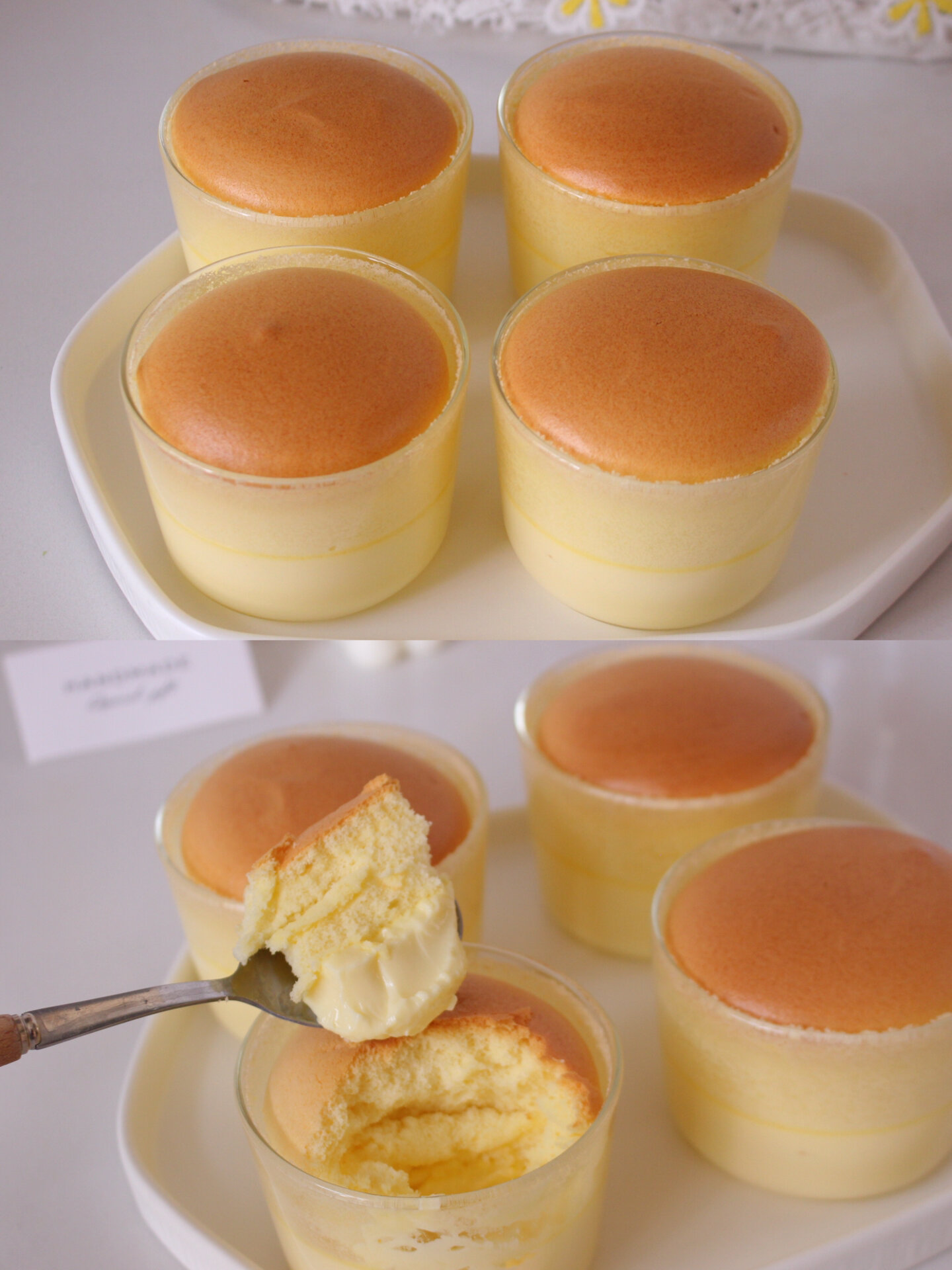 牛奶布丁蛋糕软嫩的蛋糕,嫩滑的布丁