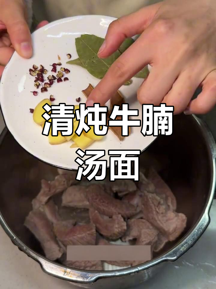 清水炖牛腩,汤底煮面超鲜美!
