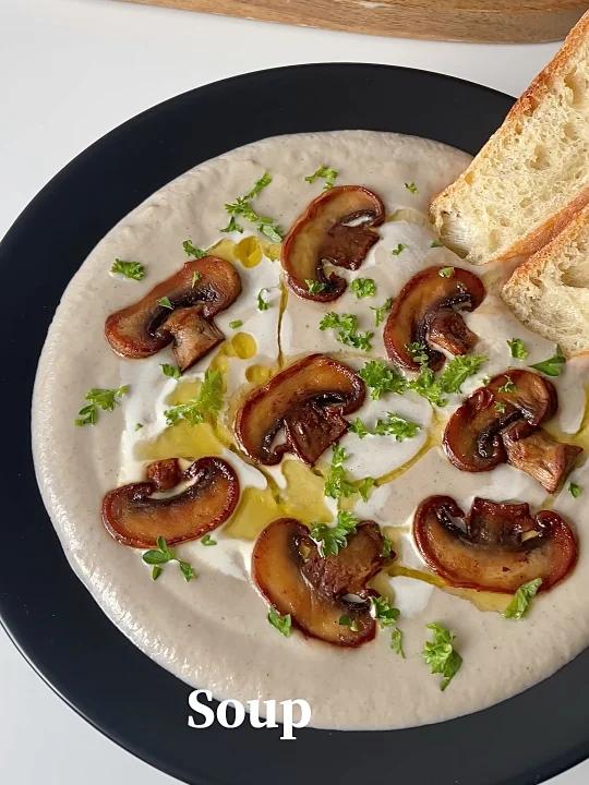 一口沦陷巨好喝|奶油蘑菇浓汤