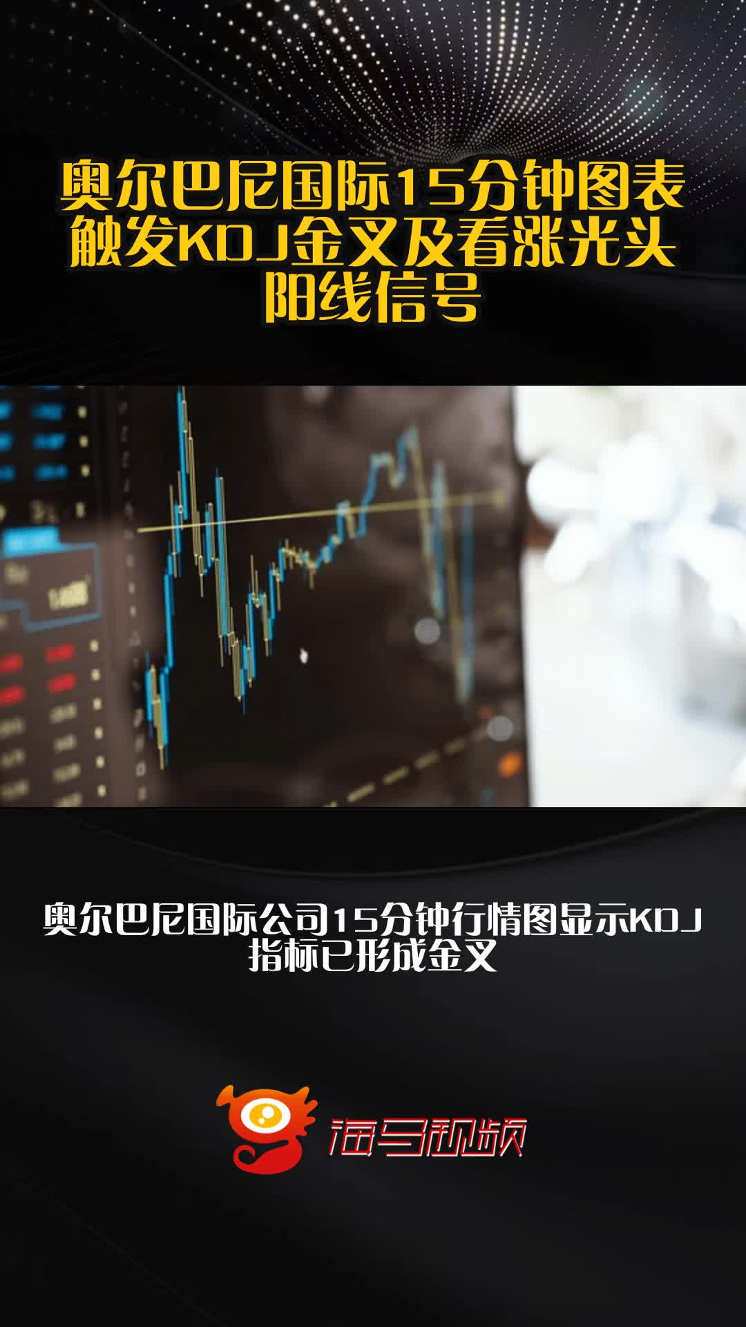 奥尔巴尼国际15分钟图表触发KDJ金叉及看涨光头阳线信号