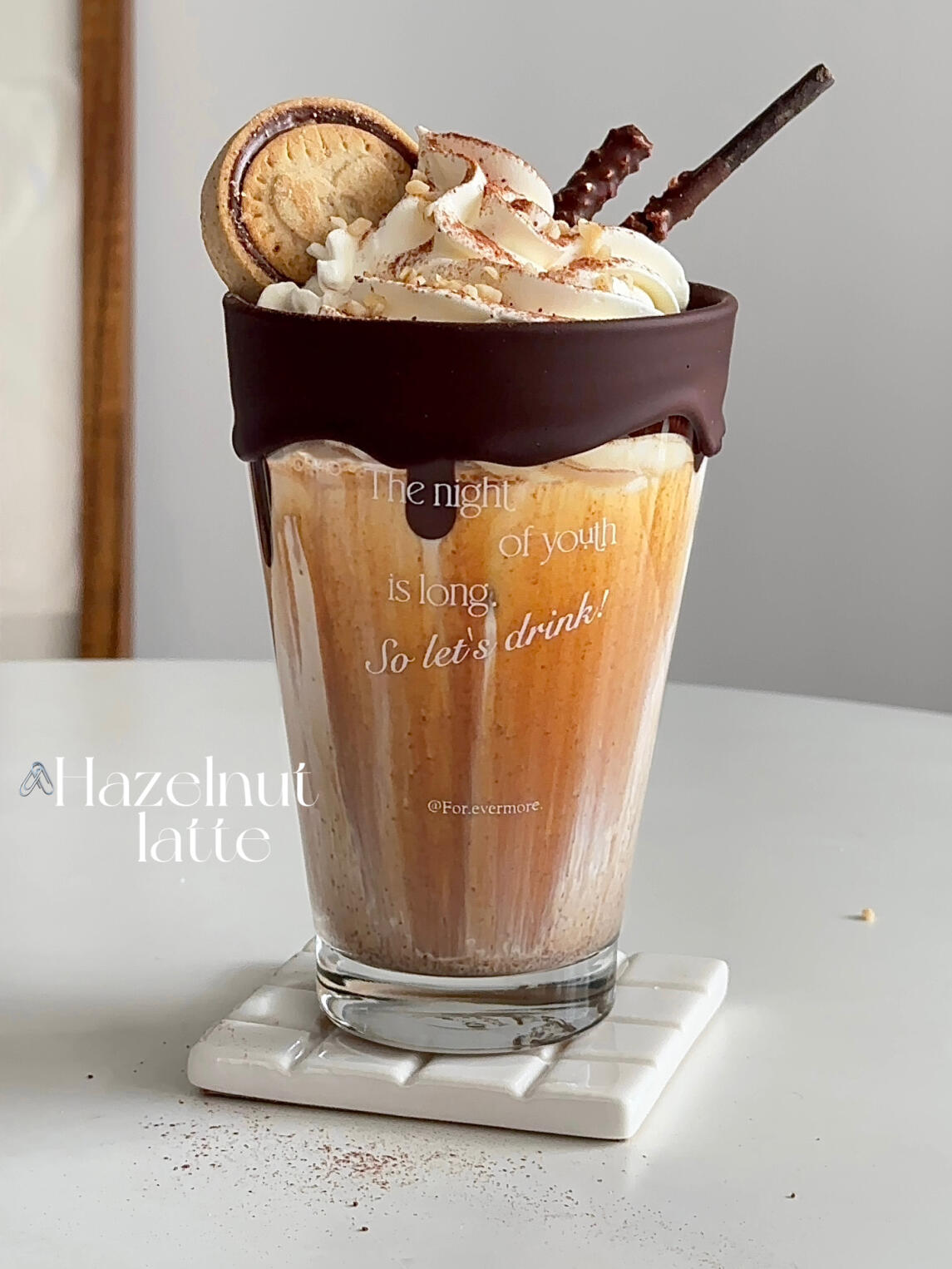 都去做这杯榛子巧克力拿铁丝滑巨好喝